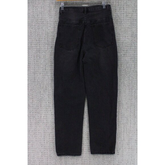 The Kript Jeans Womens Small S Black Faded Straight Distressed Baggy Fit Cotton - Picture 7 of 10